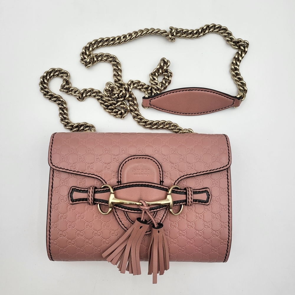 Gucci Pink Mini Microguccissima Emily Crossbody..Authentic w/COA..